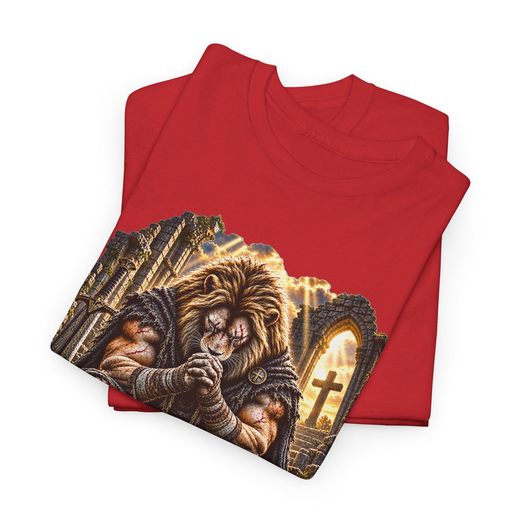 Father Protect Me — Praying Lion Cathedral T-Shirt