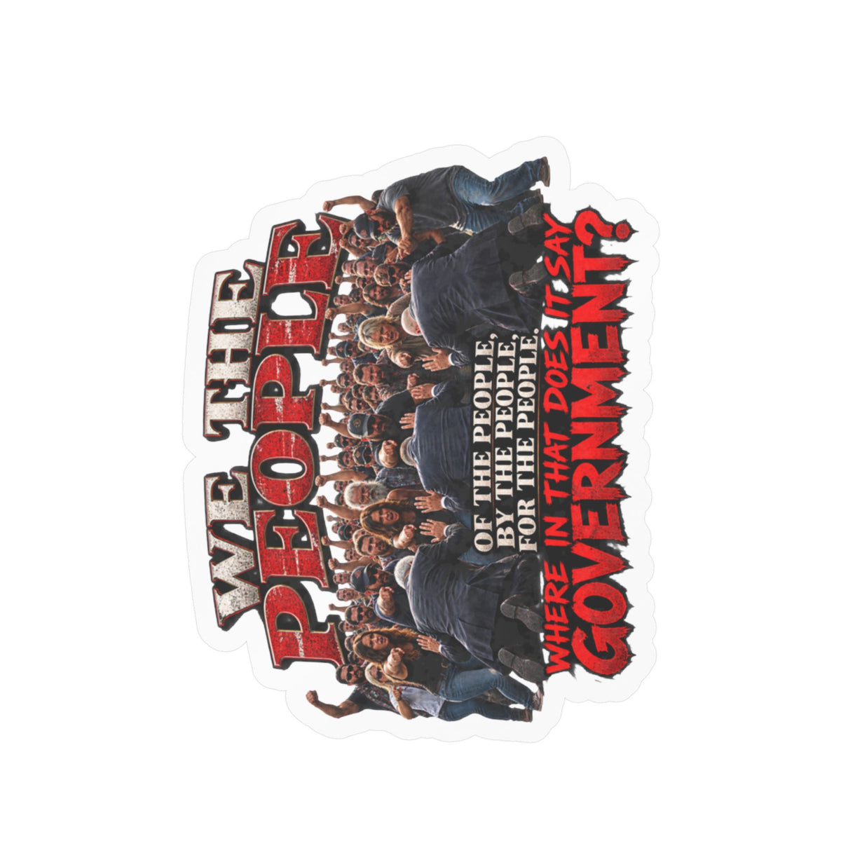 We the People Protest Government Decal