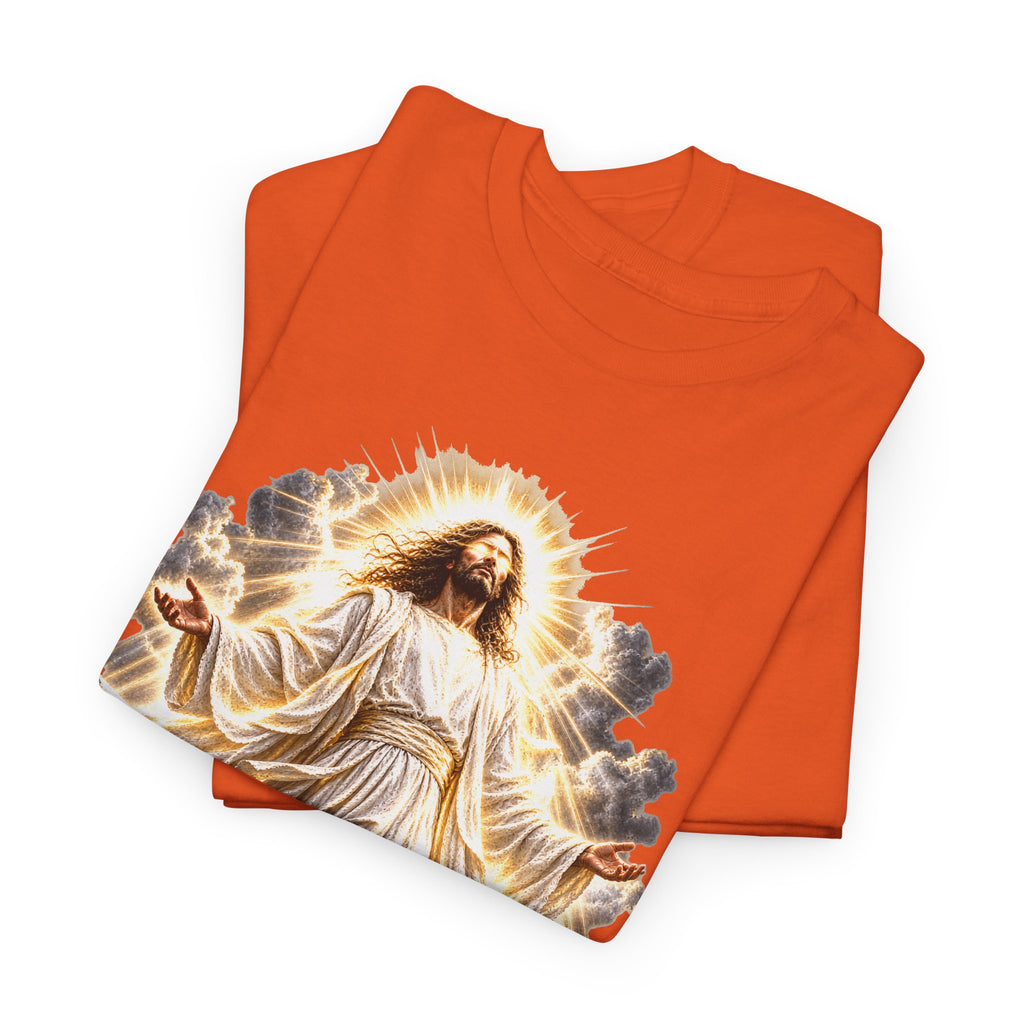 Jesus Ascending from Clouds Christian Faith T-Shirt