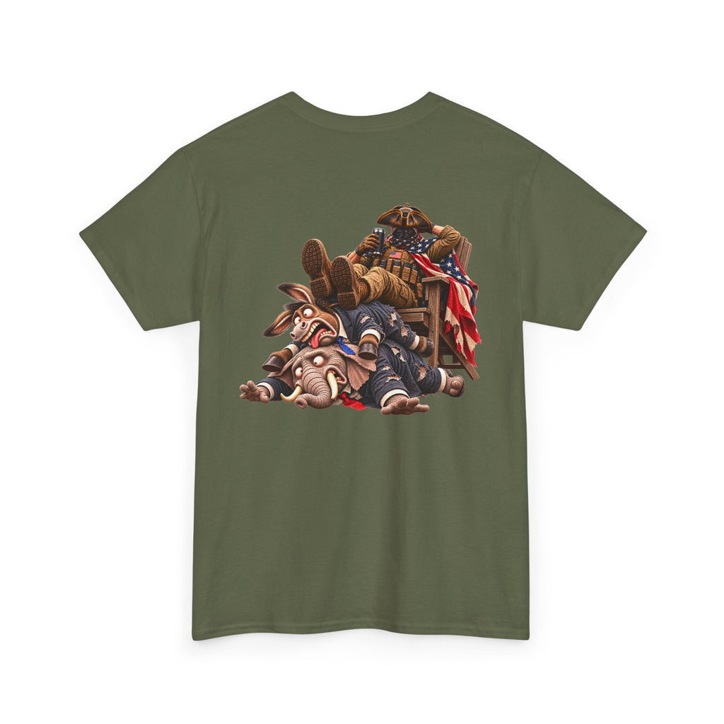 We the People Are Done — Seated Patriot Political Satire T-Shirt