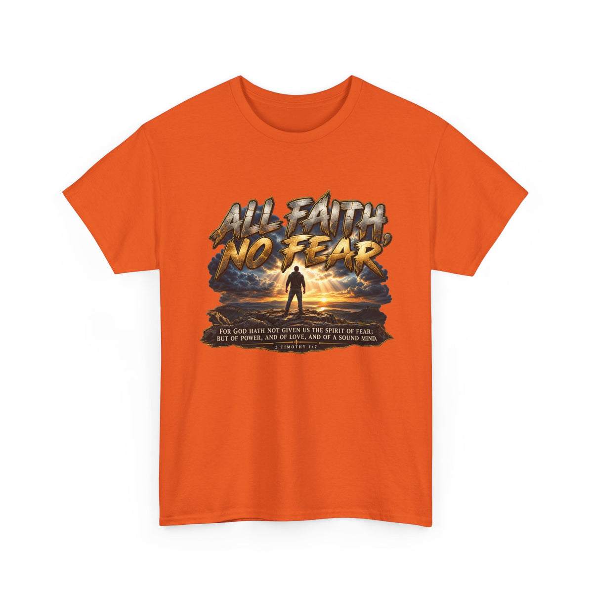 Faith No Fear Inspirational Graphic T-Shirt
