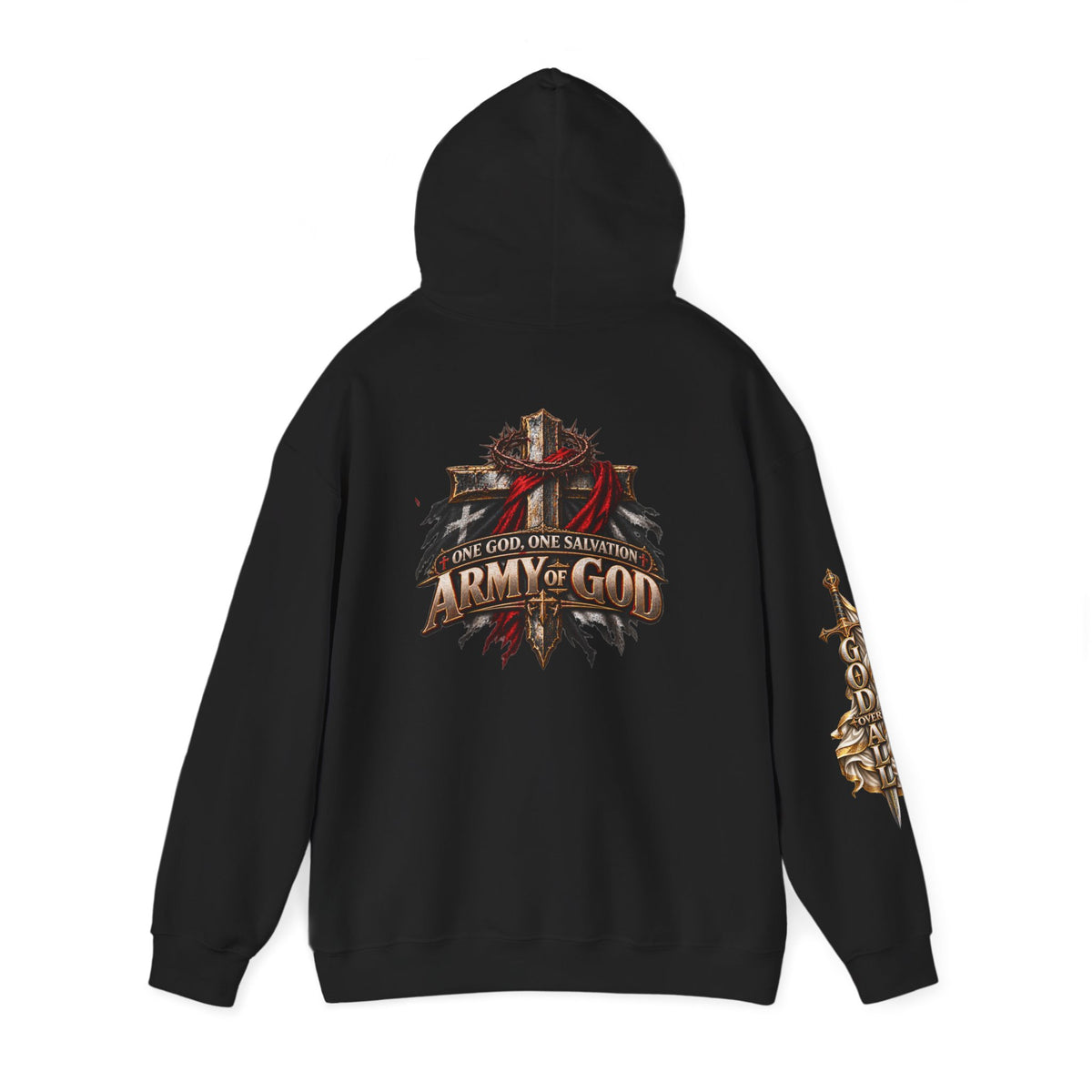Christian Hoodie - "Way Truth Life" & "Army of God" Graphic Pullover