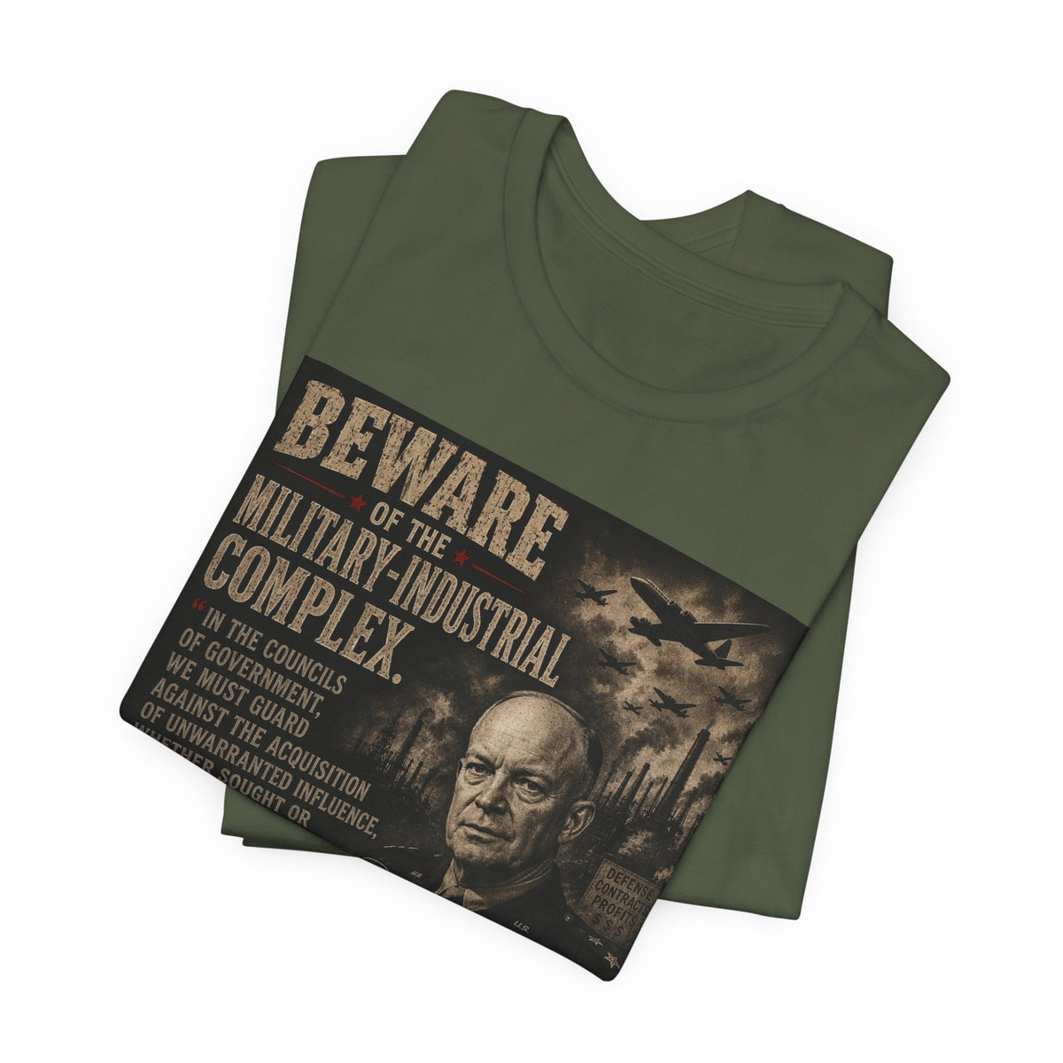 Beware of the Military-Industrial Complex T-Shirt | Vintage Political Poster Tee