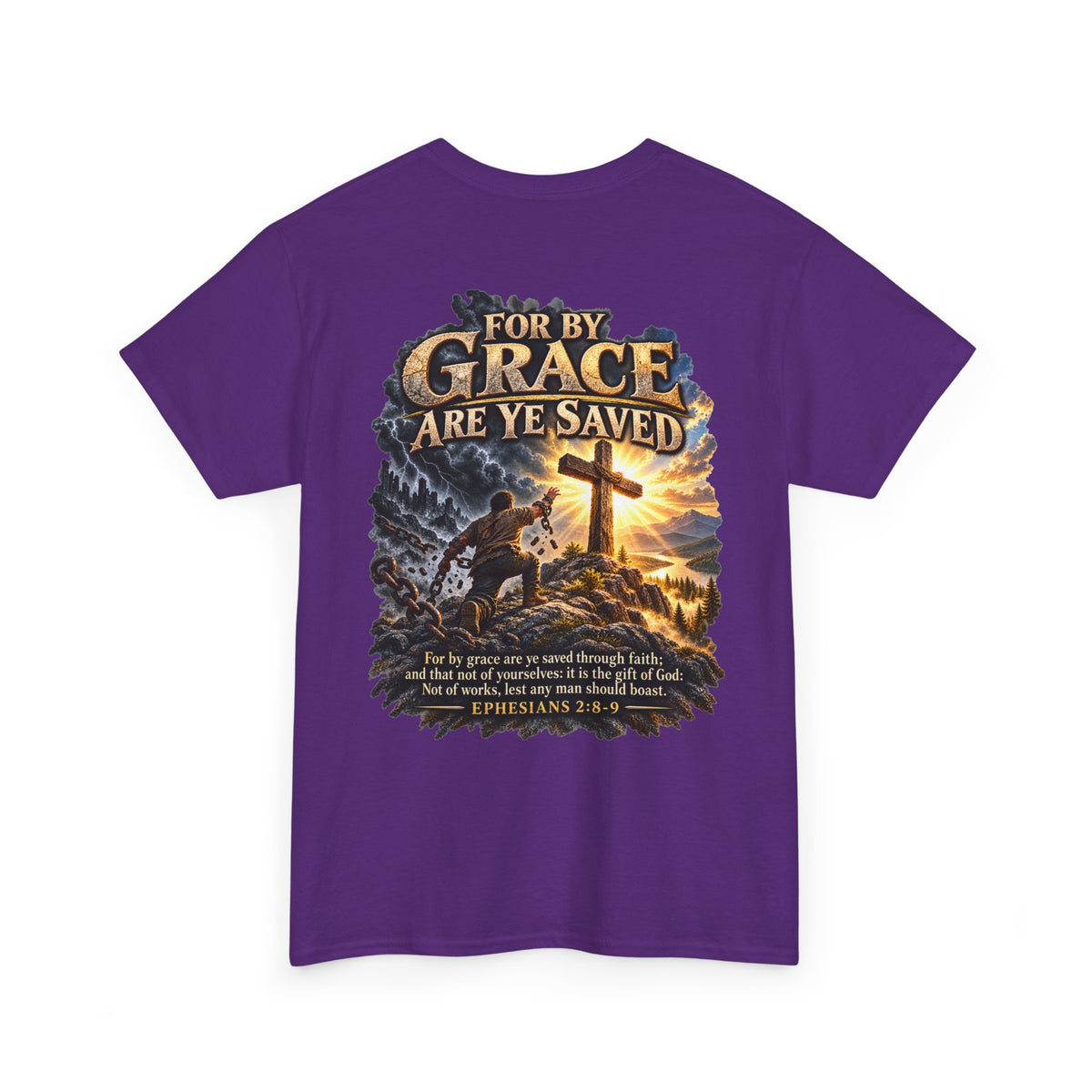 Saved by Grace — Ephesians 2:8–9 Christian T-Shirt