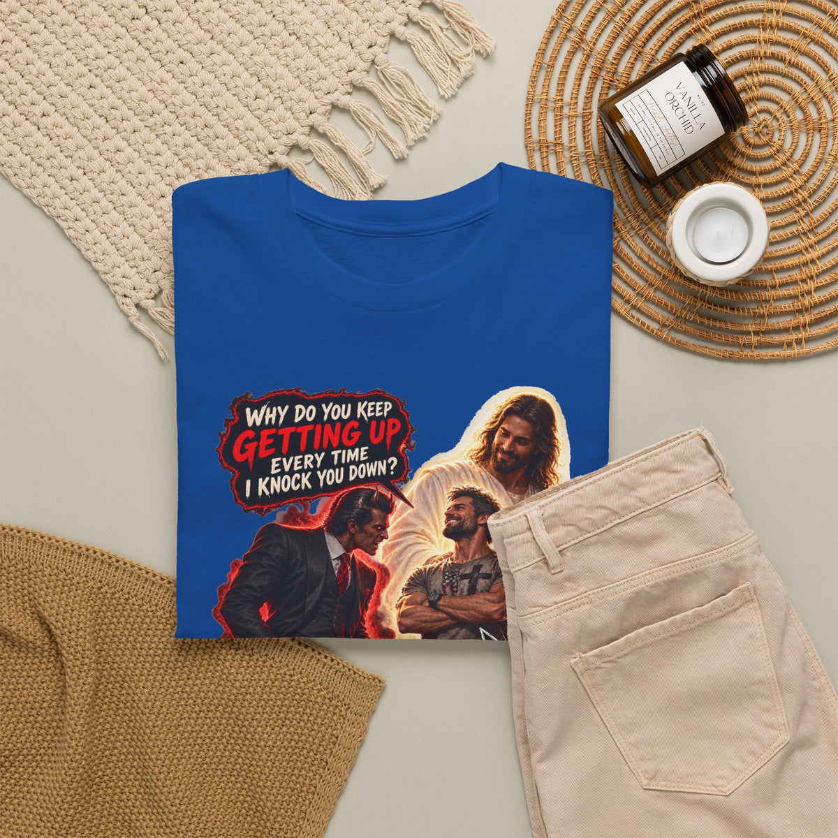 Keep Getting Up — Devil Comeback Christian T-Shirt