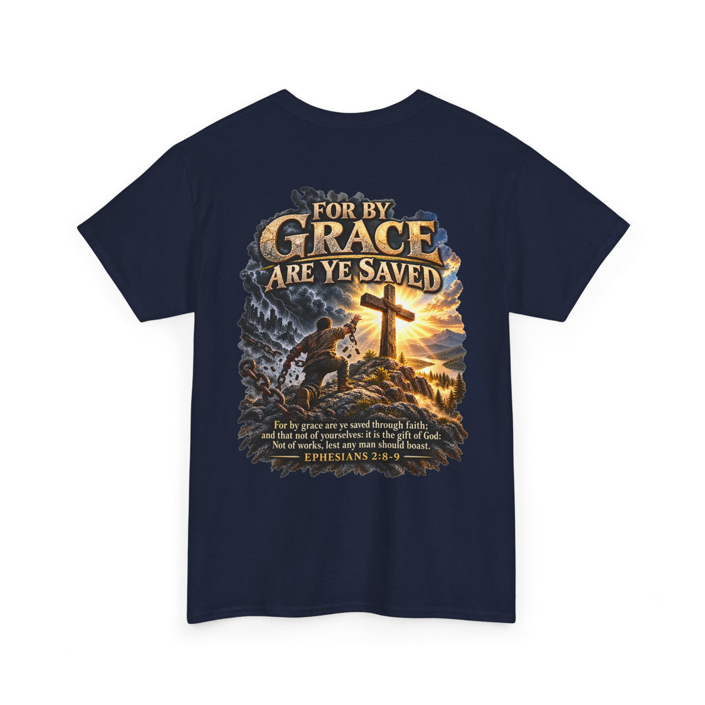 Saved by Grace — Ephesians 2:8–9 Christian T-Shirt