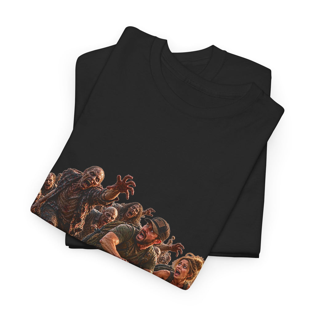 Zombie Grocery Run Survival Graphic T-Shirt