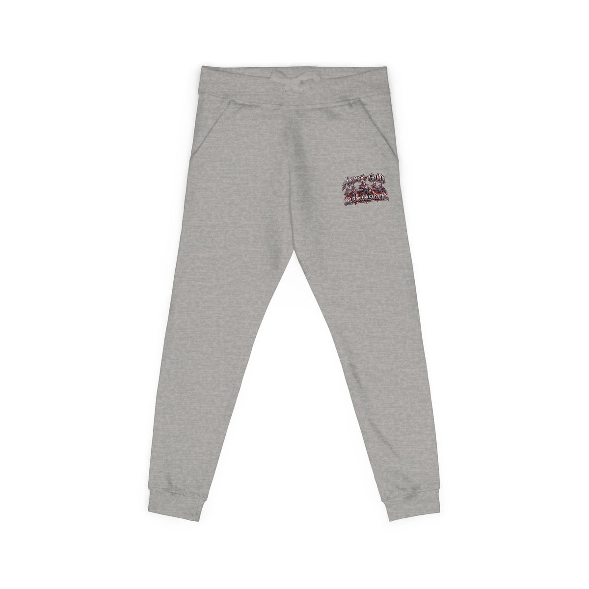 Embroidered Olive Fleece Sweatpants — Floral Patch Comfort Joggers