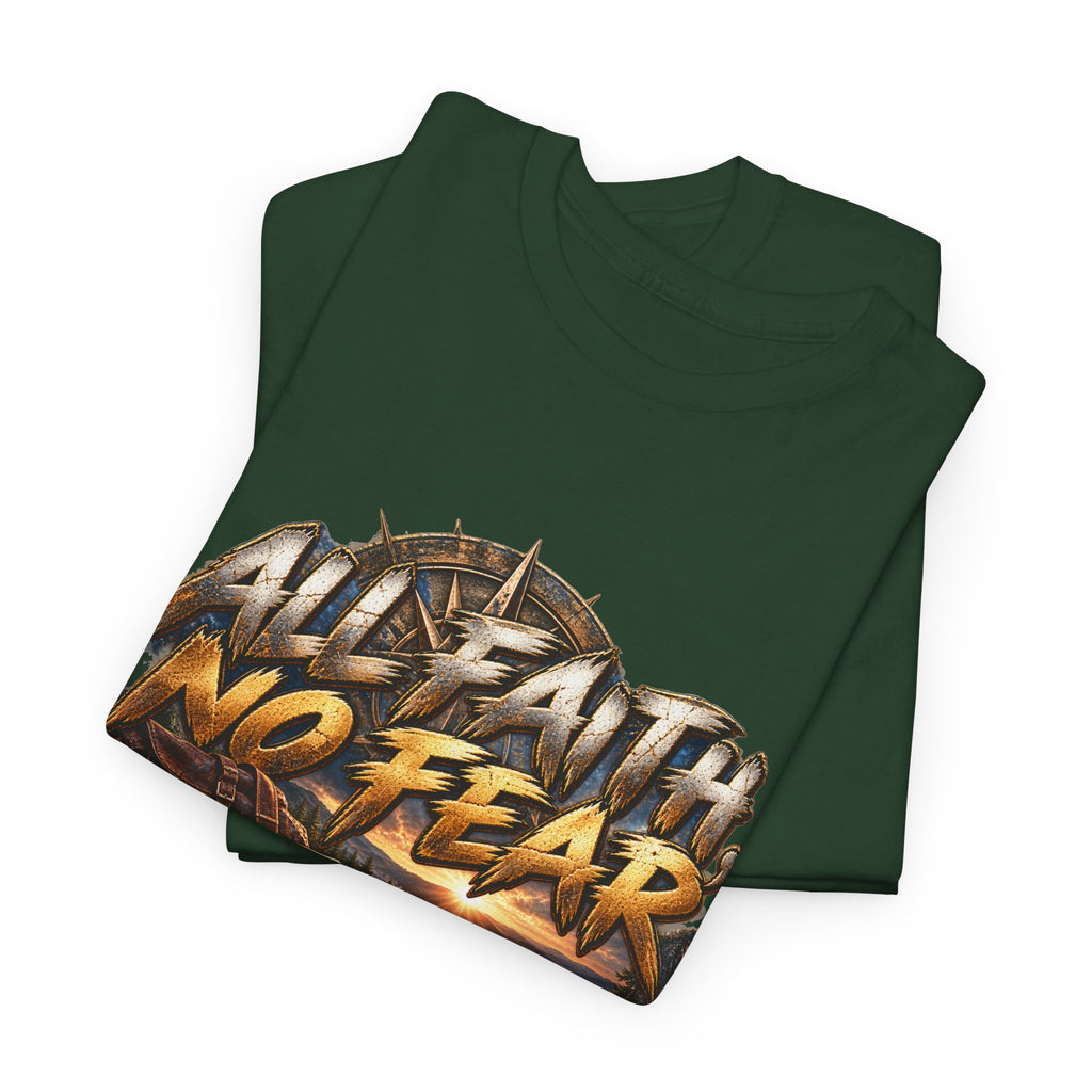 All Faith No Fear Open Bible Christian T-Shirt