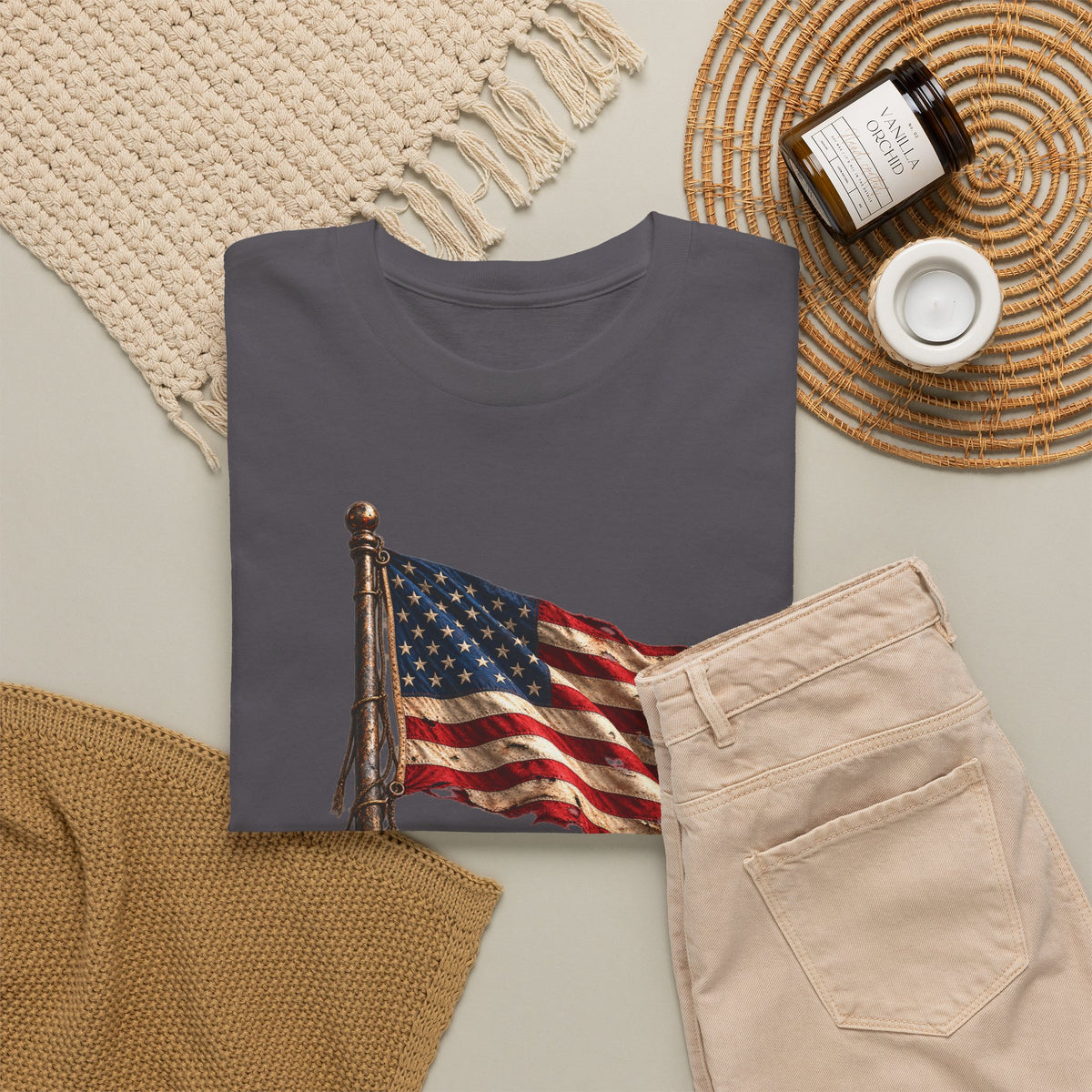 Still Standing American Flag T-Shirt