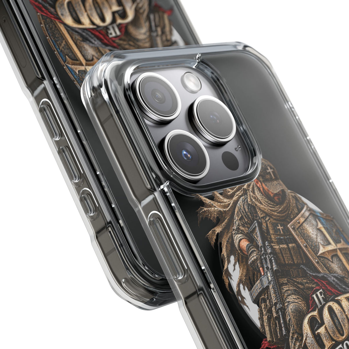 Phone Case – Christian Knight “If God Is for Us” Warrior Armor Design