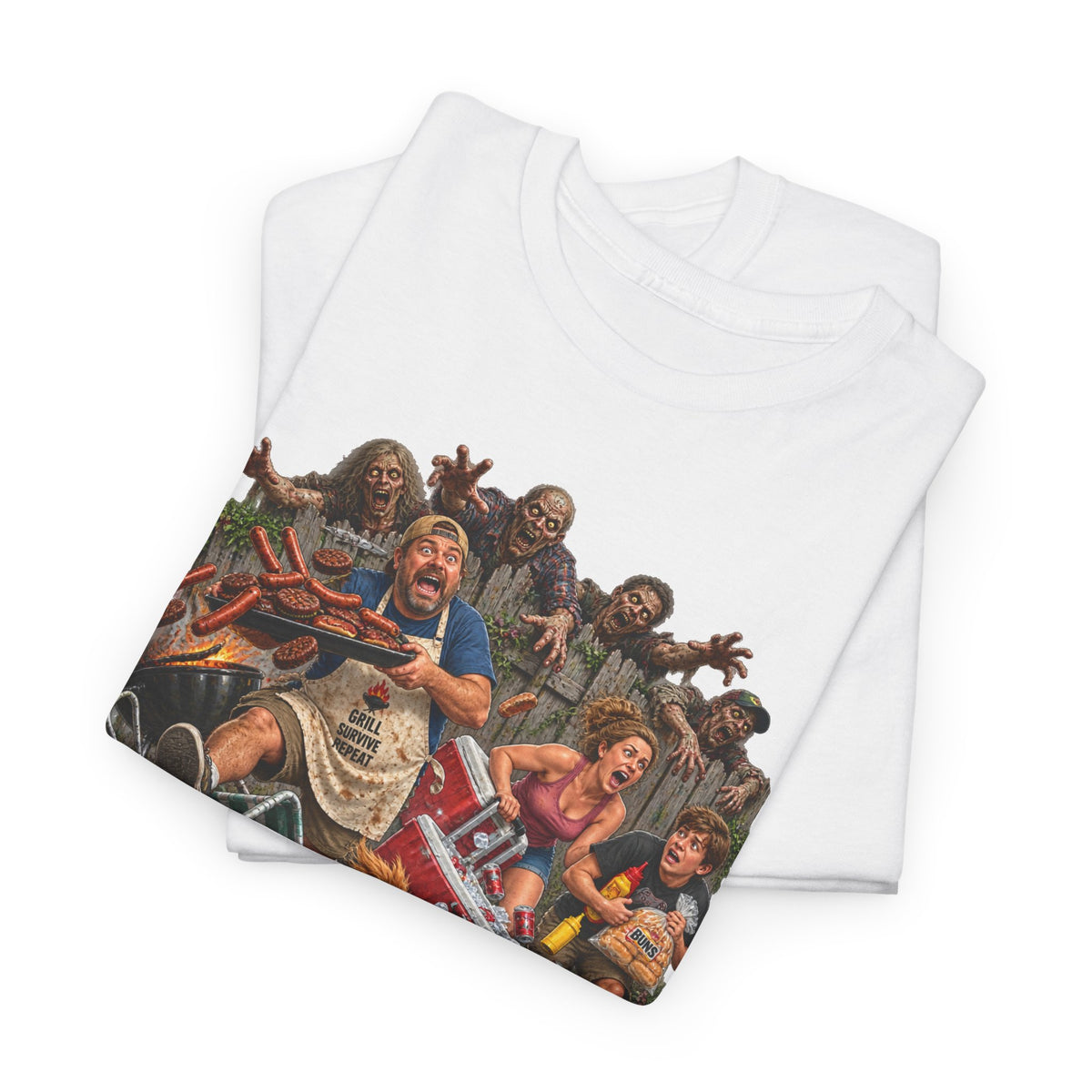 Save the Snacks Zombie Apocalypse Graphic T-Shirt