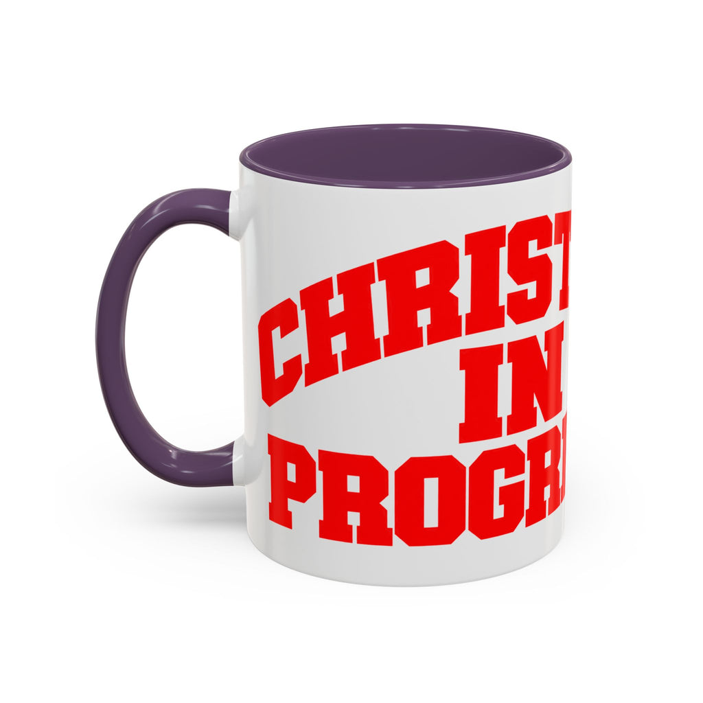 Christian “Christian in Progress” Cross Coffee Mug