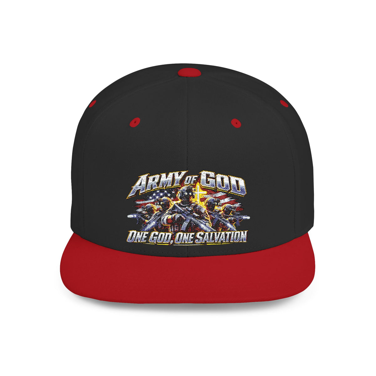 Flat Bill Snapback Hat – Retro Graphic Streetwear Cap