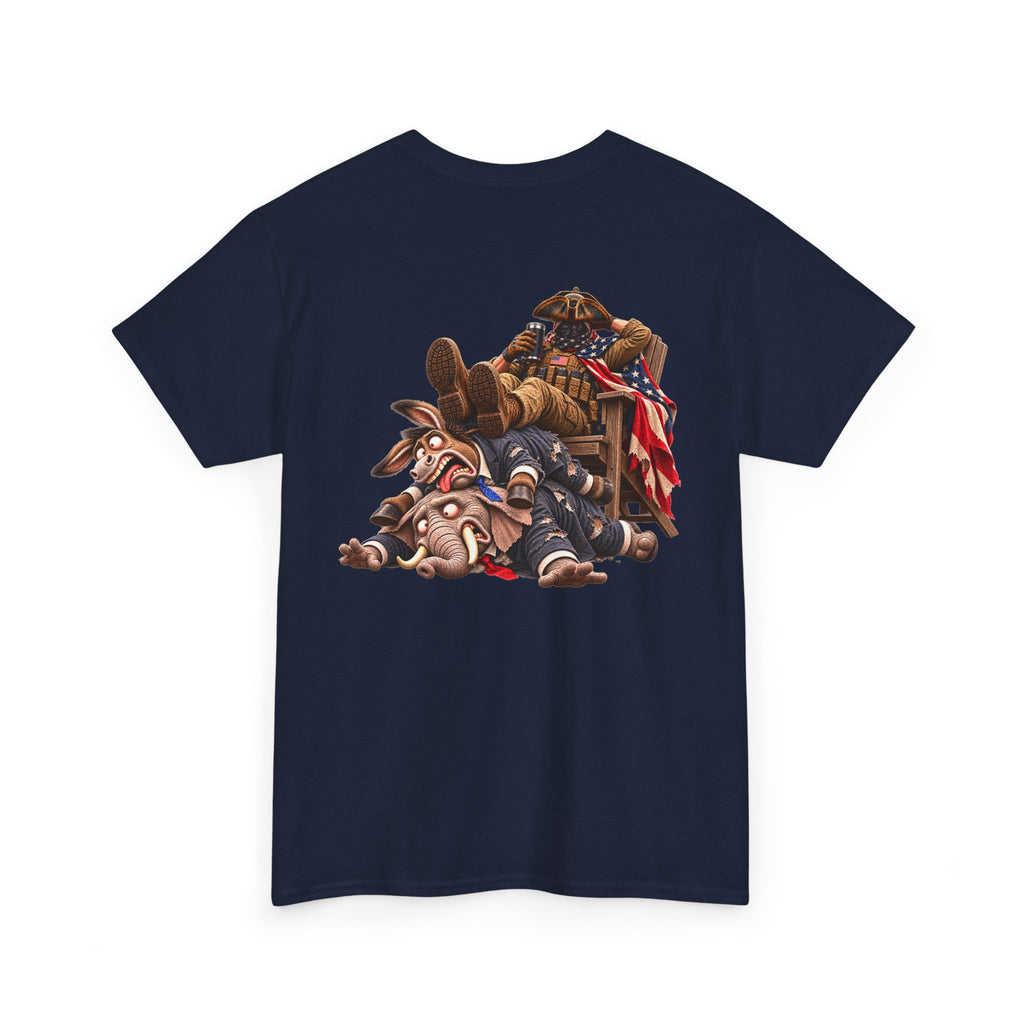 We the People Are Done — Seated Patriot Political Satire T-Shirt