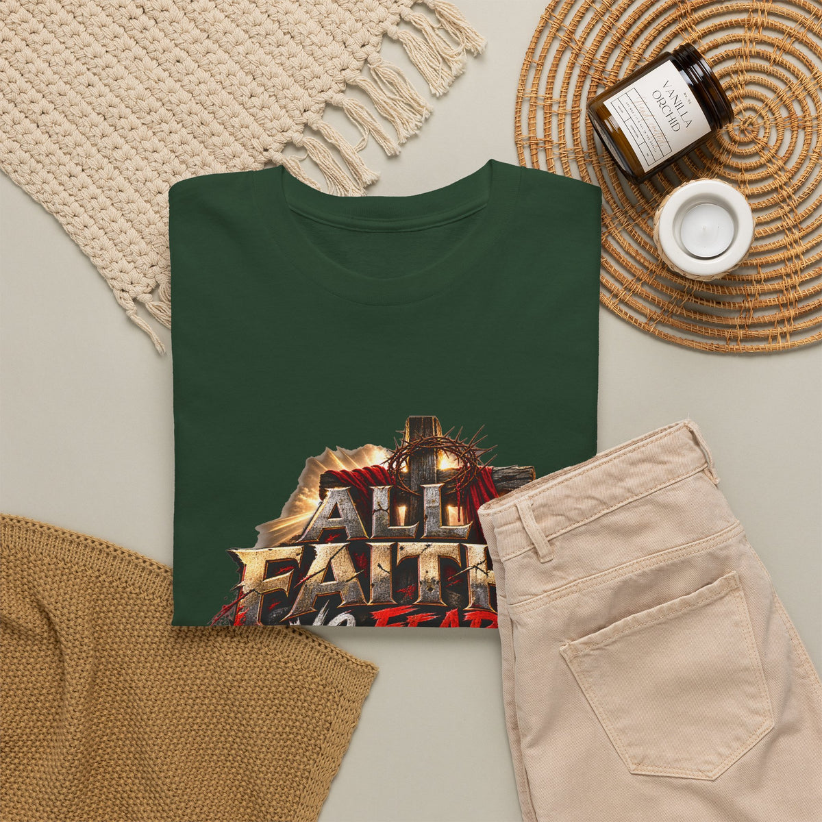 Faith No Fear Christian Graphic T-Shirt