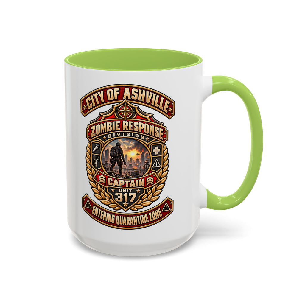 Retro Red Accent Coffee Mug