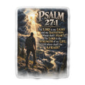Psalm 27:1 Sherpa Fleece Blanket – Christian Scripture Throw