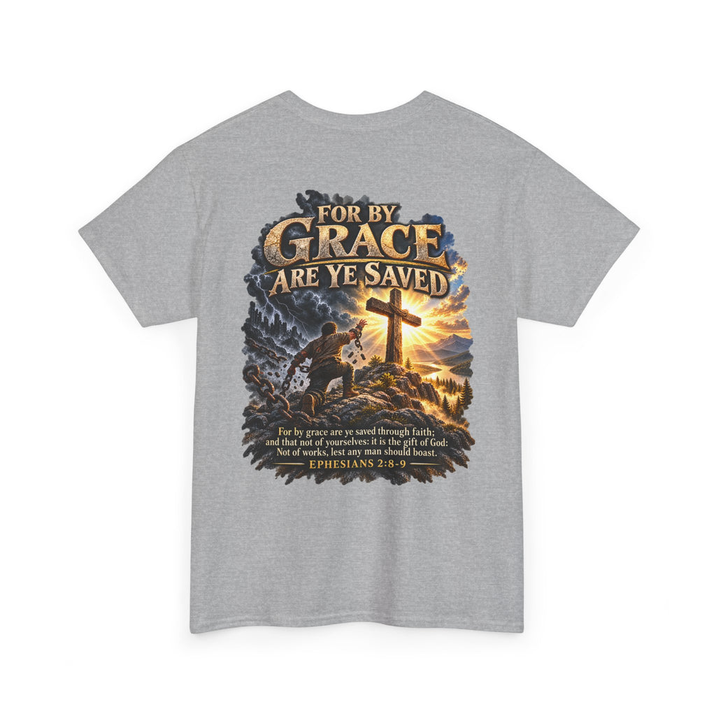 Saved by Grace — Ephesians 2:8–9 Christian T-Shirt