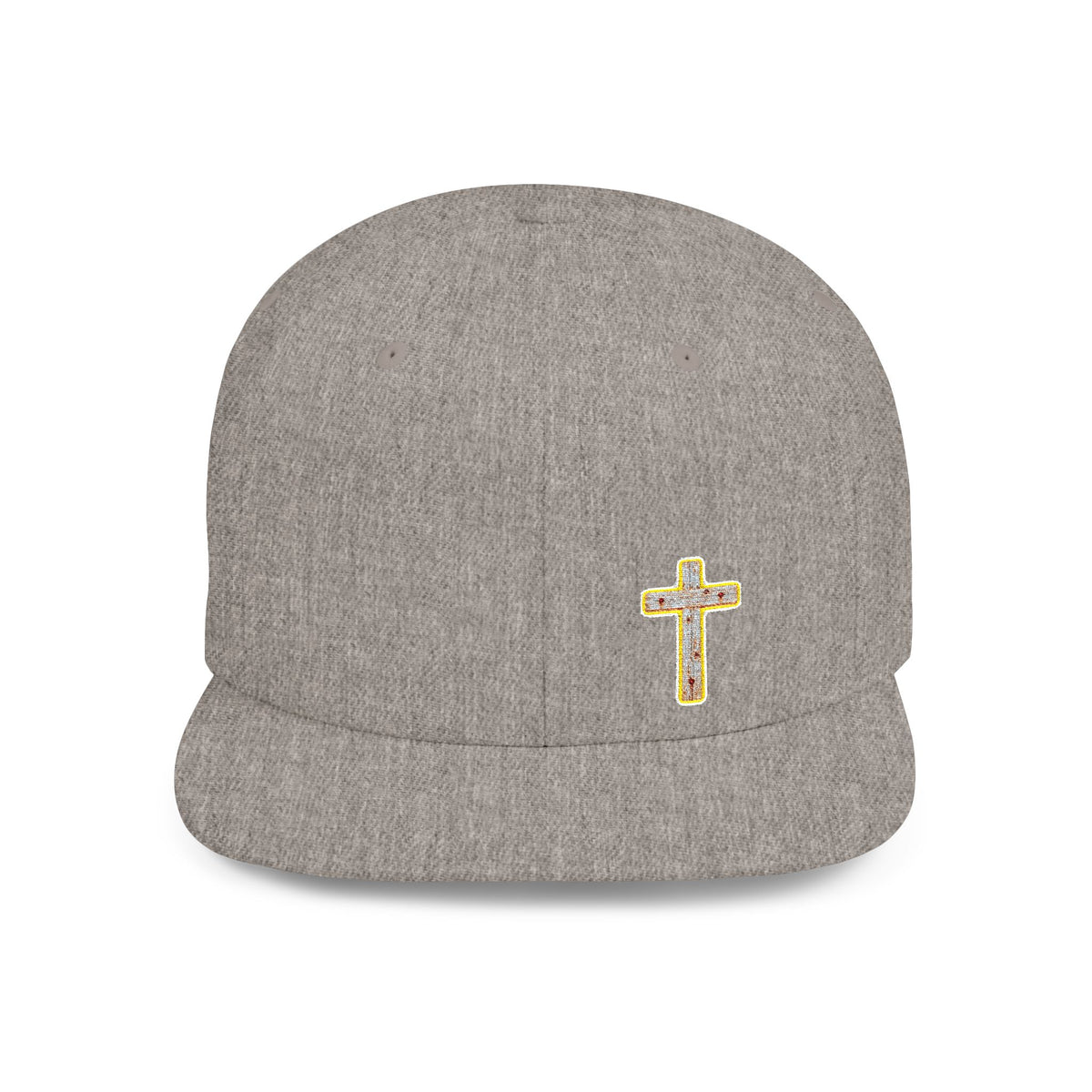 Christian Cross Flat Bill Snapback Cap