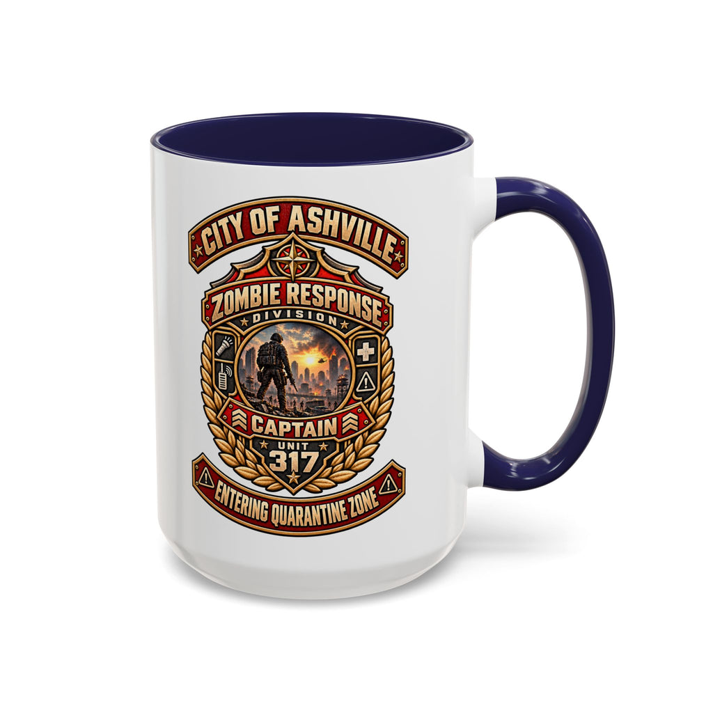 Retro Red Accent Coffee Mug