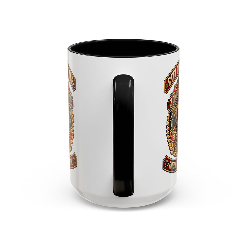 Retro Red Accent Coffee Mug