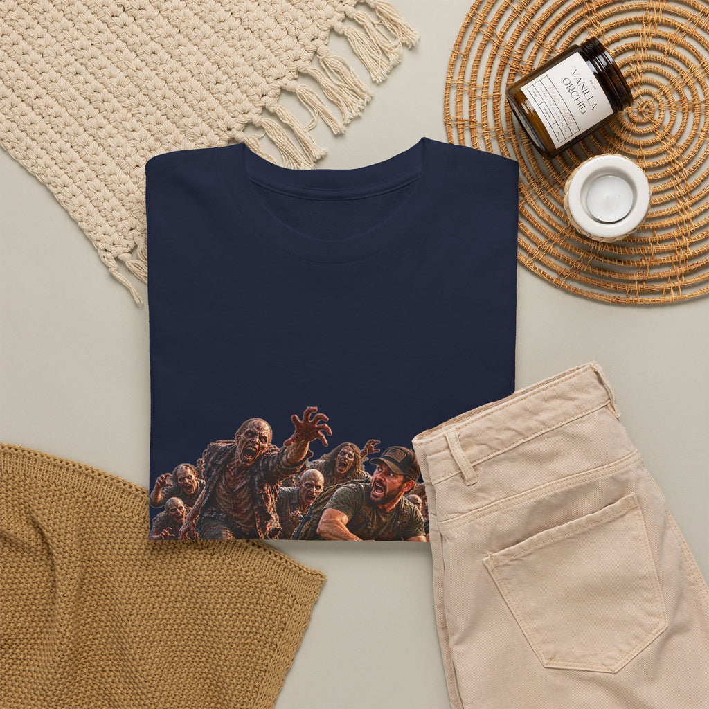 Zombie Grocery Run Survival Graphic T-Shirt