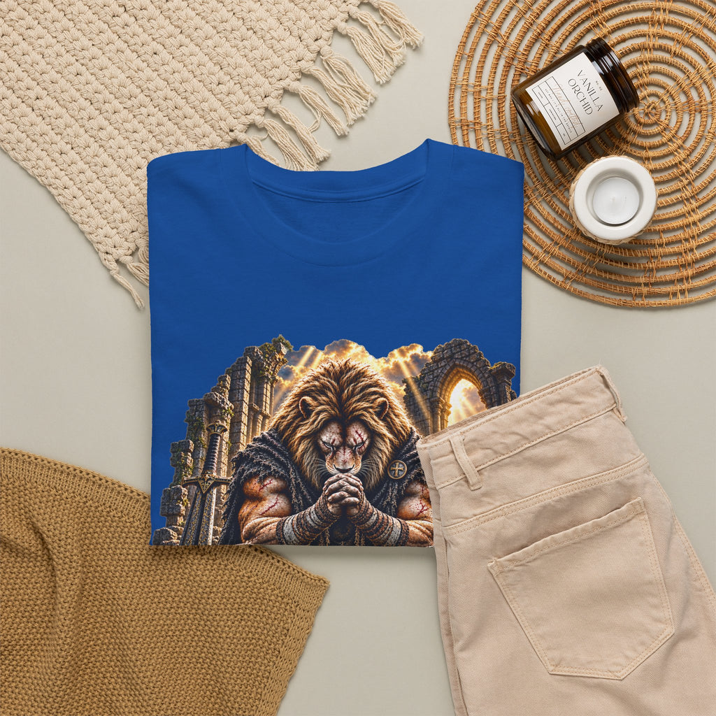 Father Protect Me — Praying Lion Cathedral T-Shirt