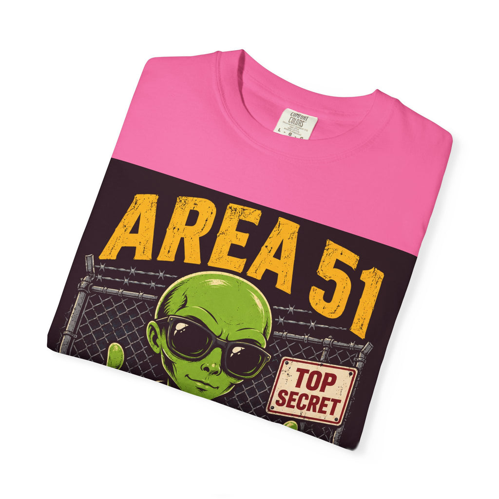 Area 51 Employee of the Month T-Shirt | Alien Thumbs Up Top Secret Design