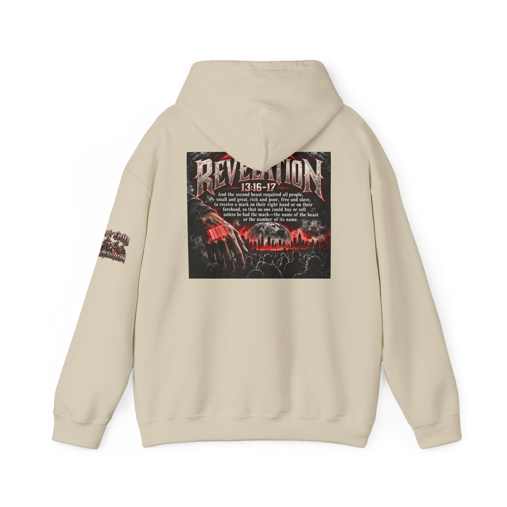 Revelation 13:16-17 Christian Hoodie – 'The Devil' Verse Graphic Pullover