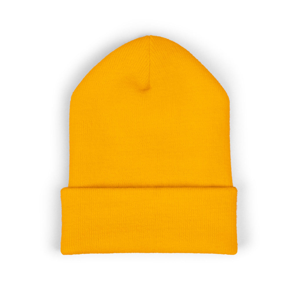 Embroidered Minimal Cross Cuffed Beanie