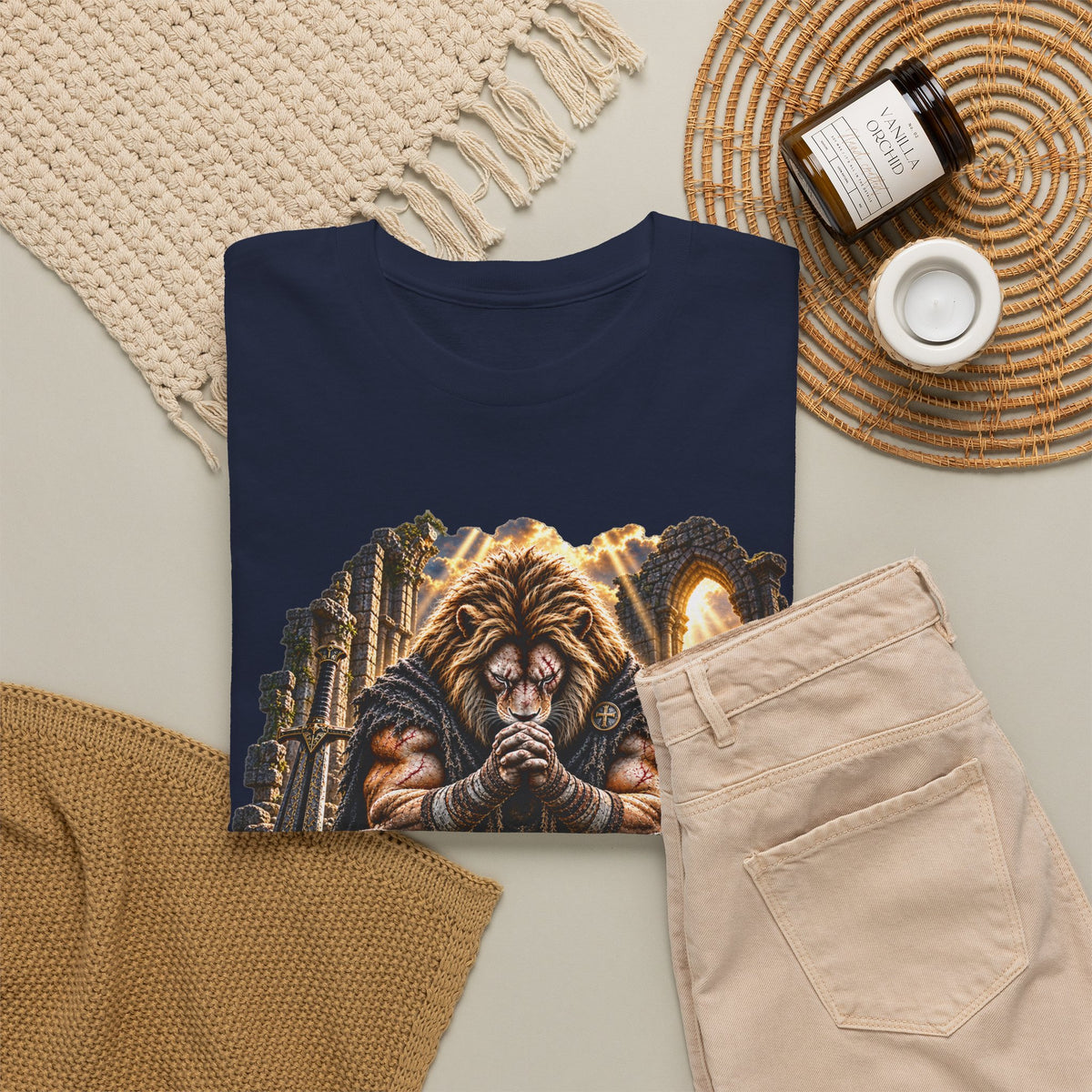 Father Protect Me — Praying Lion Cathedral T-Shirt