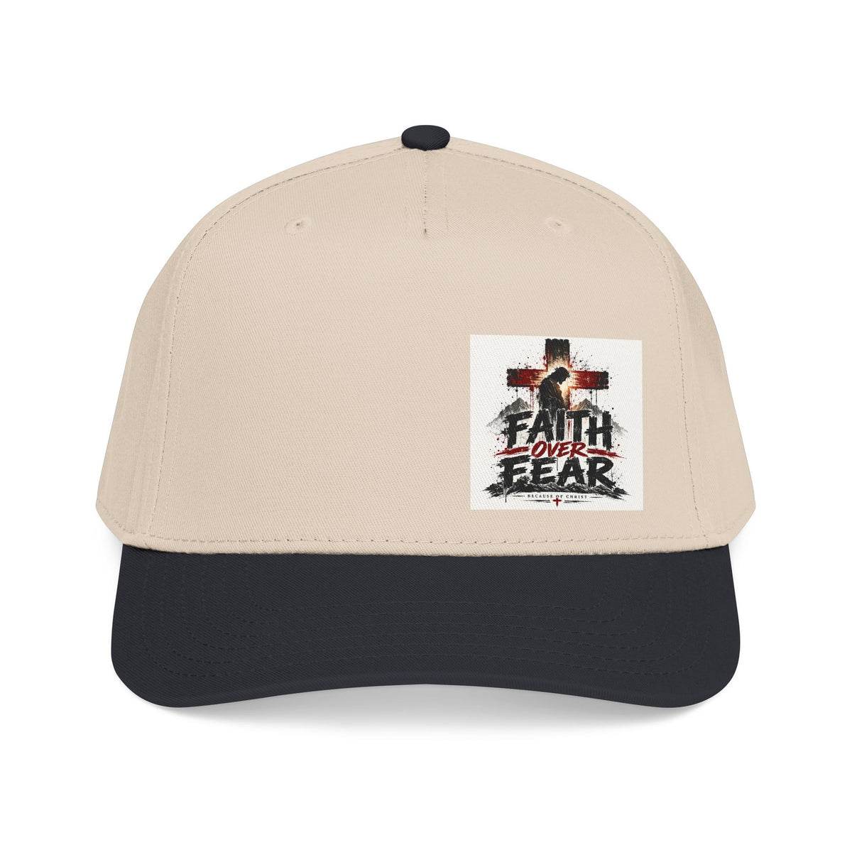 Faith Over Fear Baseball Cap — Christian Cross Inspirational Hat