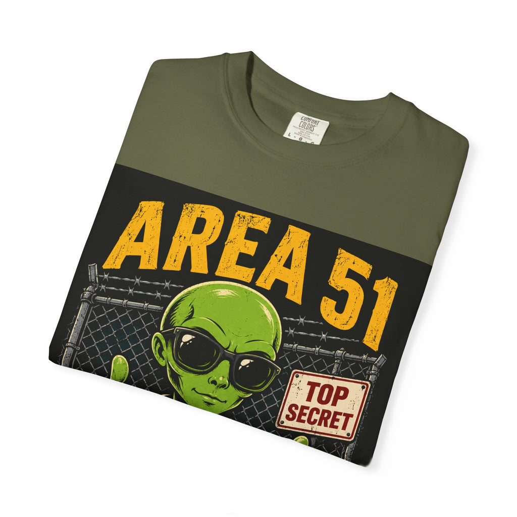 Area 51 Employee of the Month T-Shirt | Alien Thumbs Up Top Secret Design