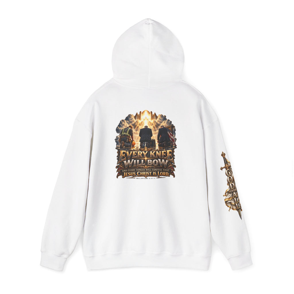 Every Knee Will Bow Hoodie — Christian Faith Graphic Pullover