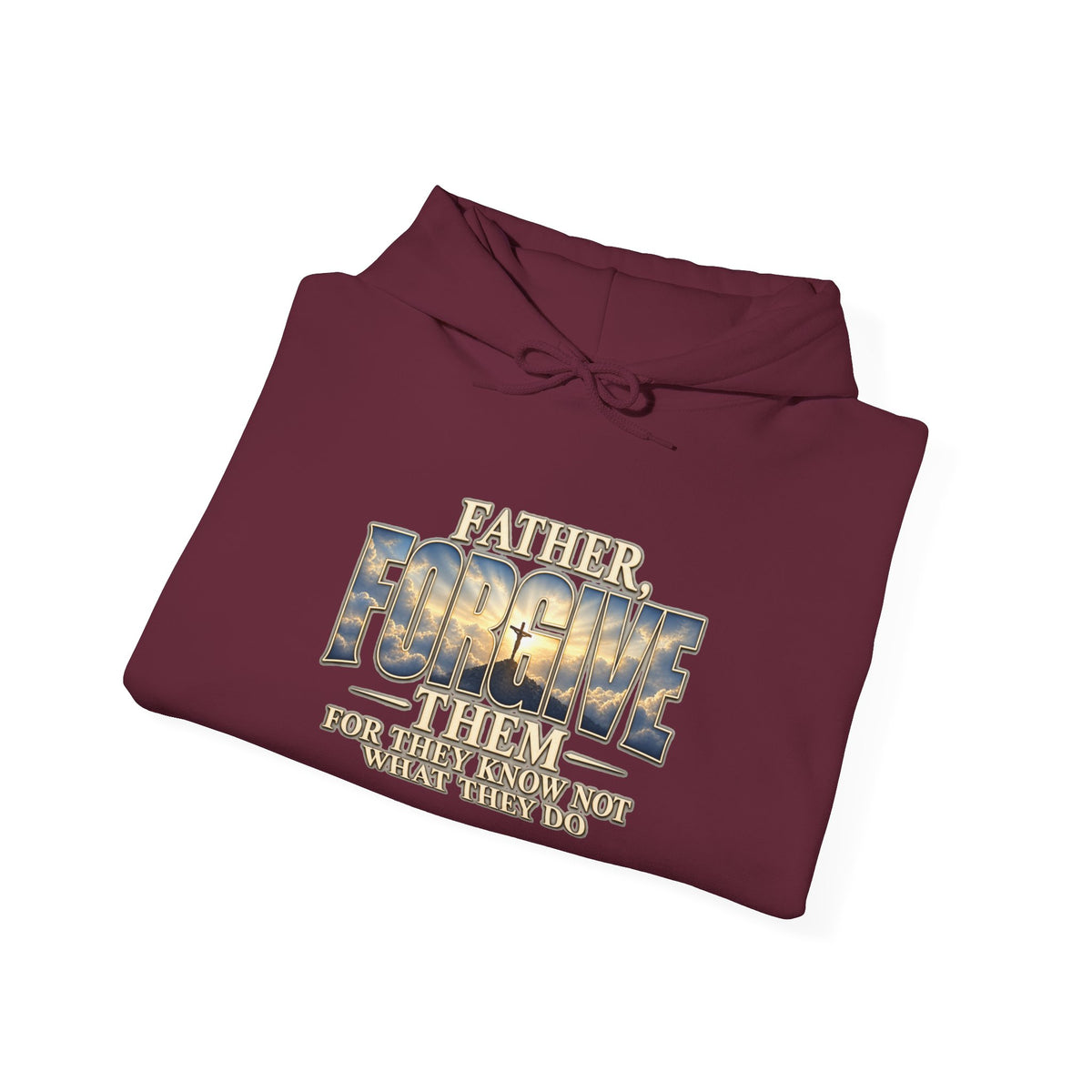 Faith Over Fear Christian Hoodie – Faithful Savior Cross Design