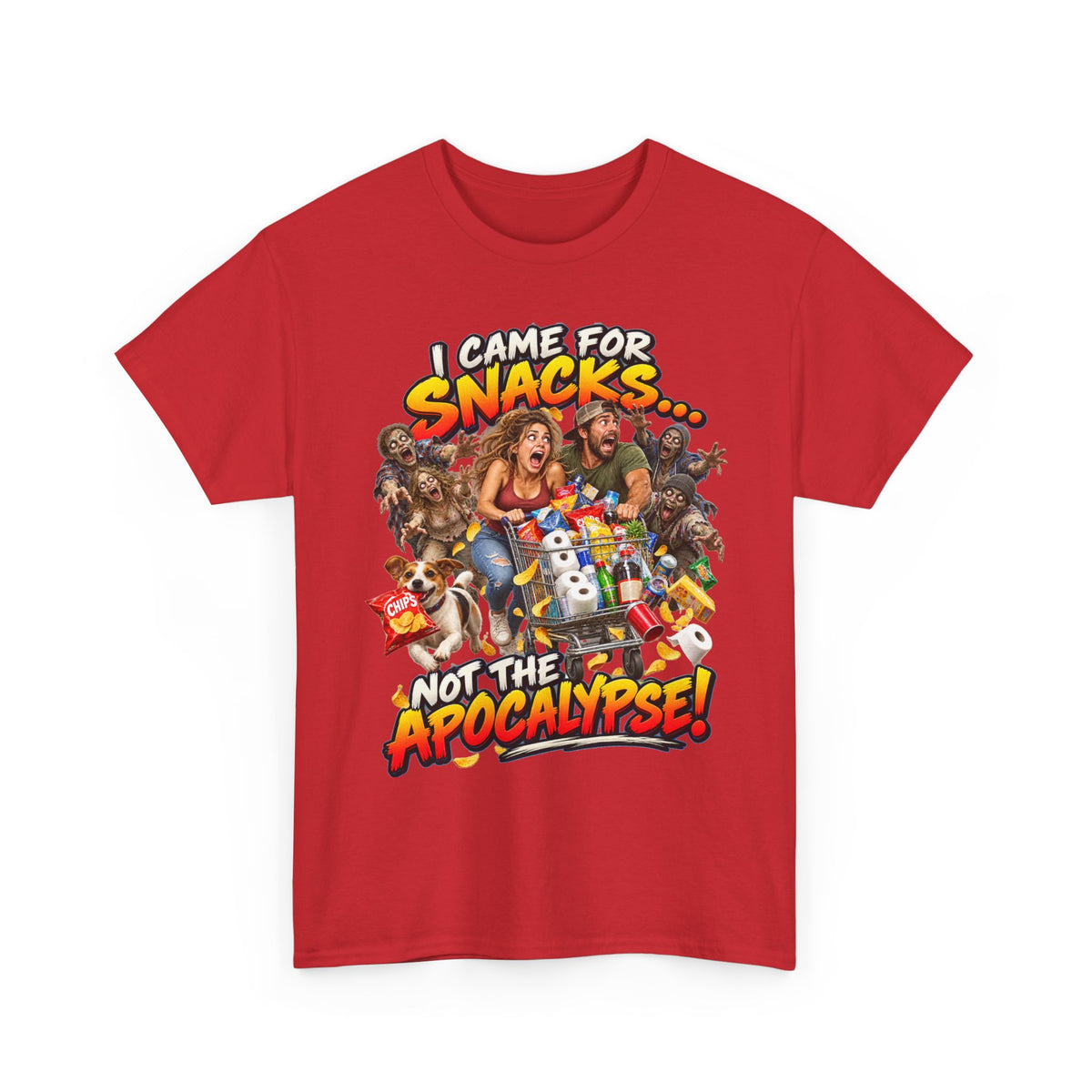 I Came for Snacks Not the Apocalypse Funny Apocalypse T-Shirt