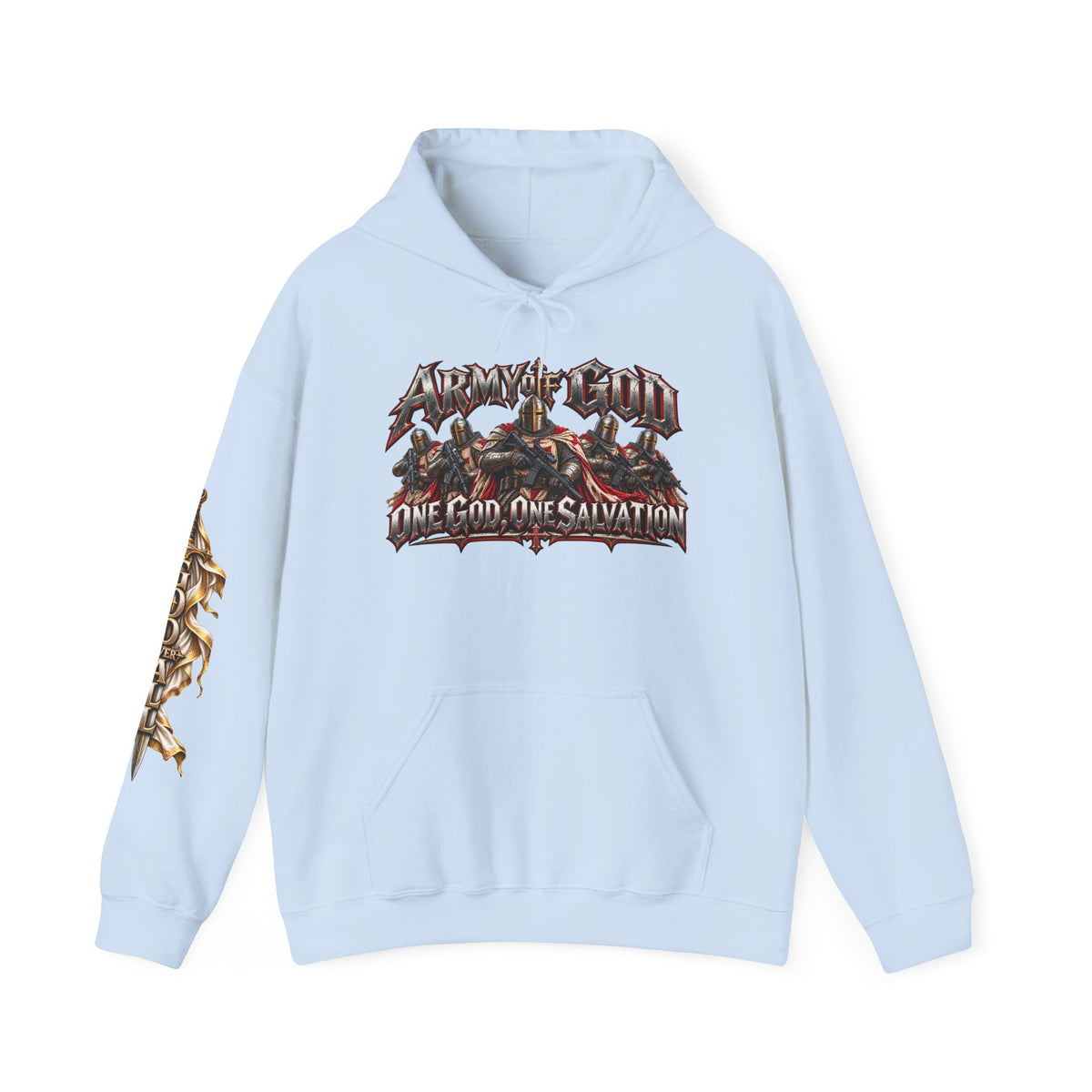 Apocalyptic Hoodie - "One God, One Salvation" Graphic Pullover