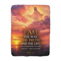 Copy of I Am The Way The Truth And The Life Sherpa Blanket | Christian Scripture John 14:6