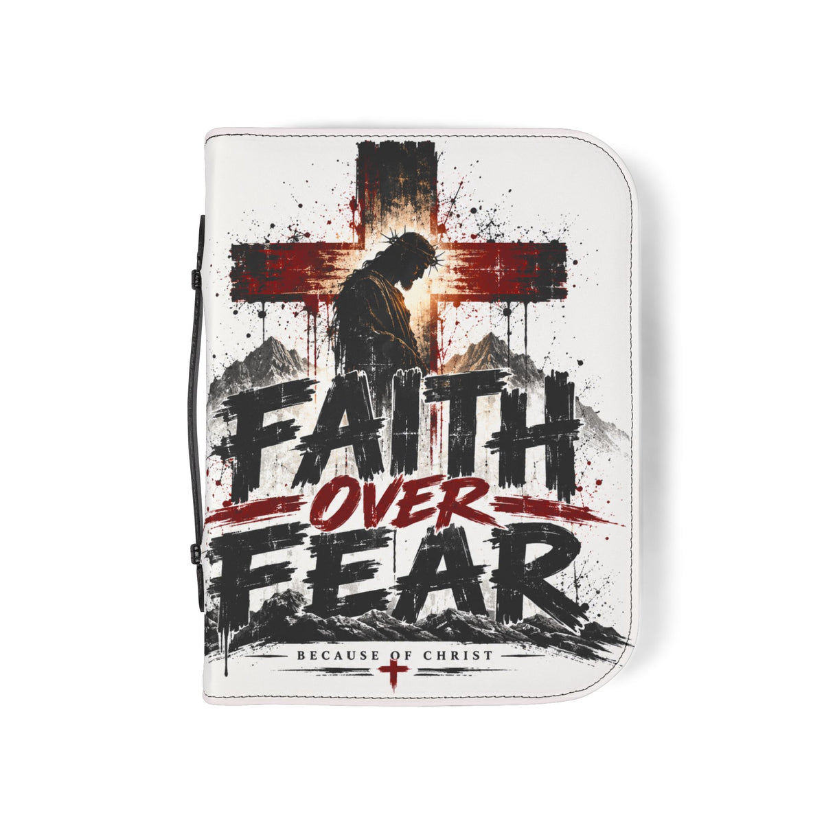 Bible Cover - "Faith Over Fear" & Army of God Protective Zippered Case