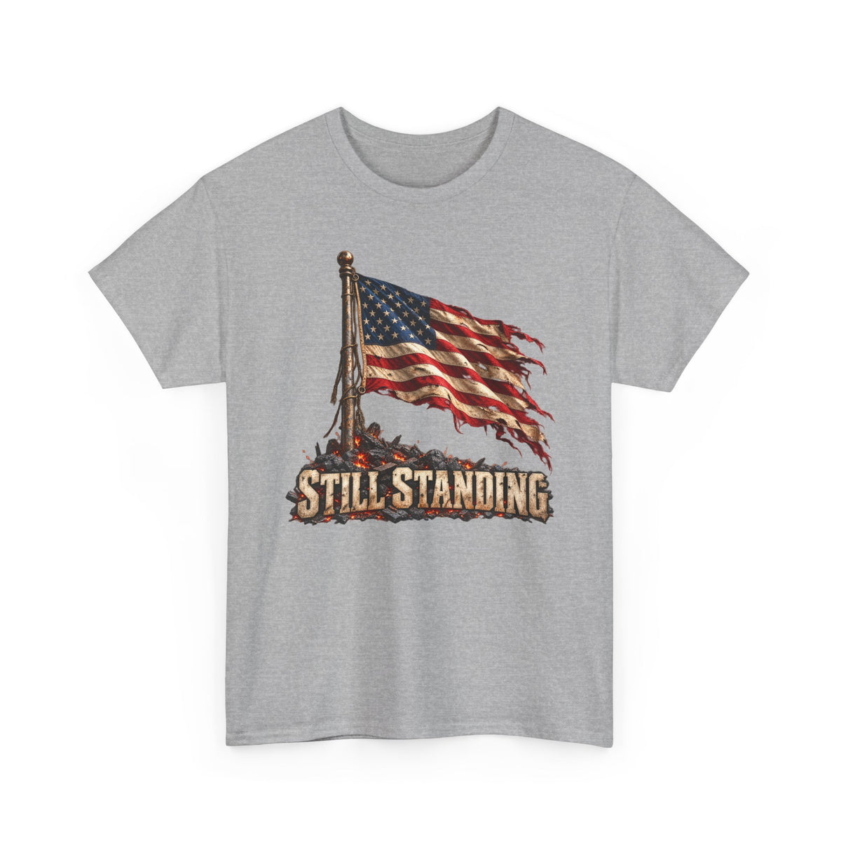 Still Standing American Flag T-Shirt