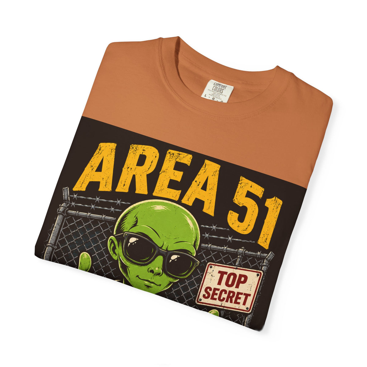 Area 51 Employee of the Month T-Shirt | Alien Thumbs Up Top Secret Design