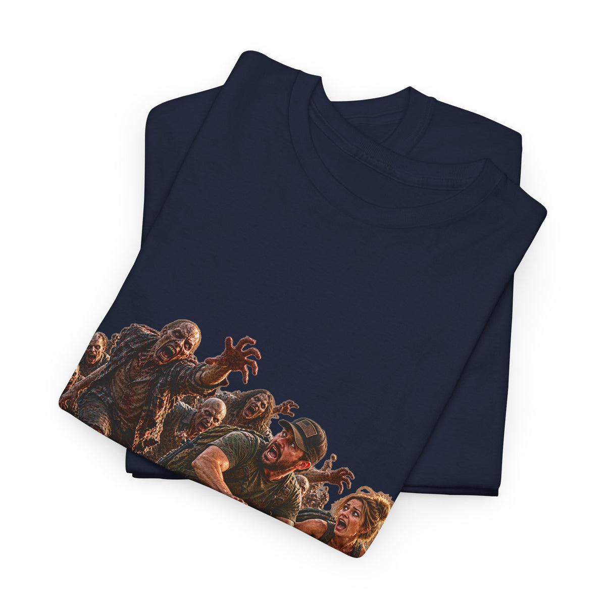 Zombie Grocery Run Survival Graphic T-Shirt