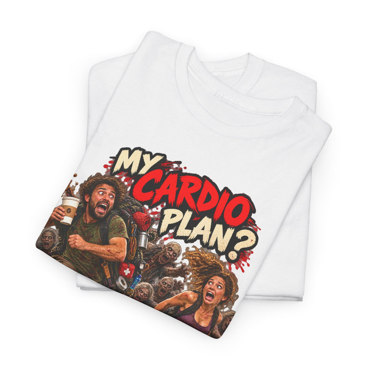 My Cardio Plan Running From Zombies Halloween T-Shirt