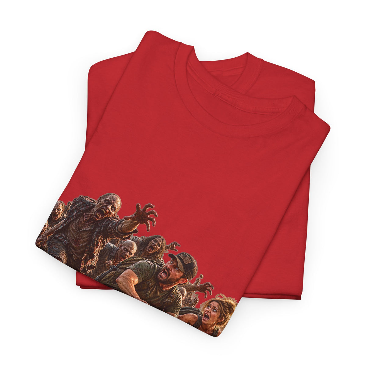 Zombie Grocery Run Survival Graphic T-Shirt