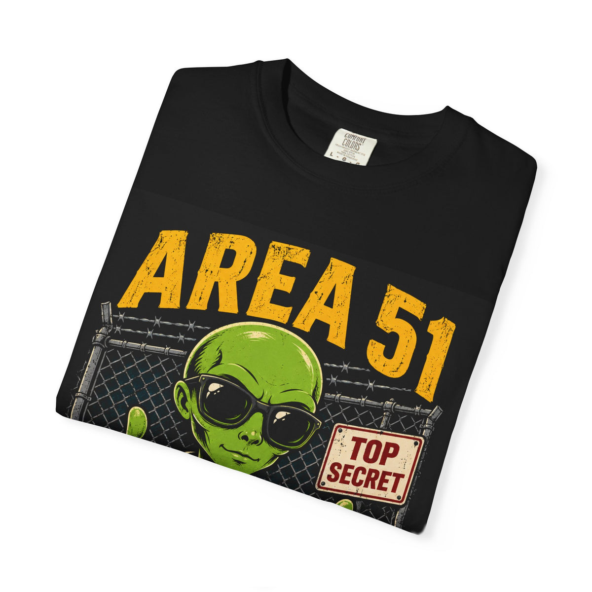 Area 51 Employee of the Month T-Shirt | Alien Thumbs Up Top Secret Design