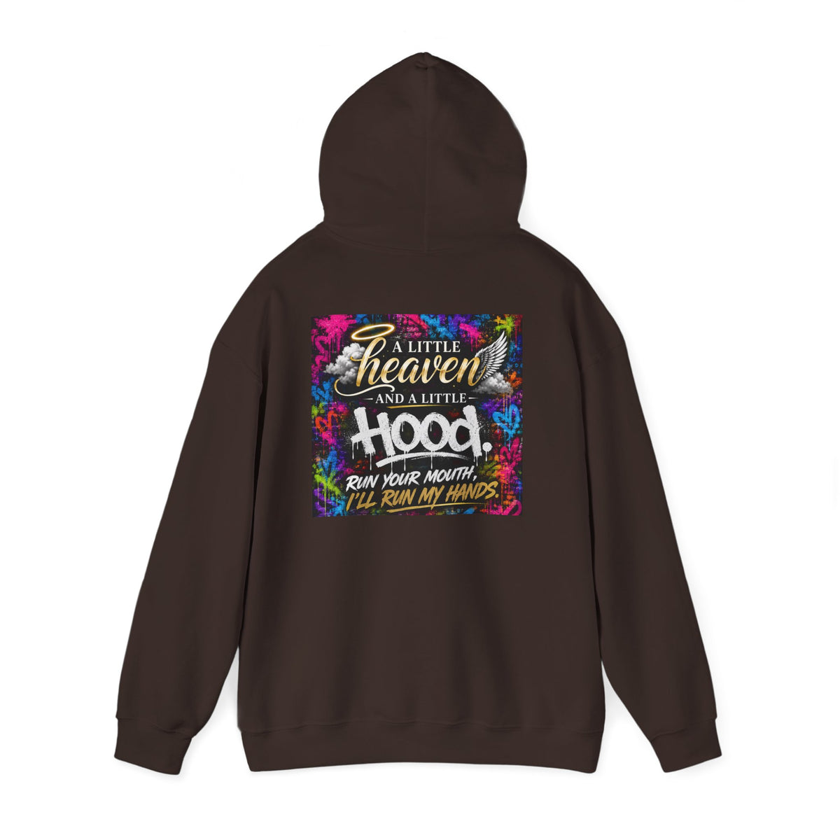 Christian in Progress hoodie | Faith graphic sweatshirt, colorful back print