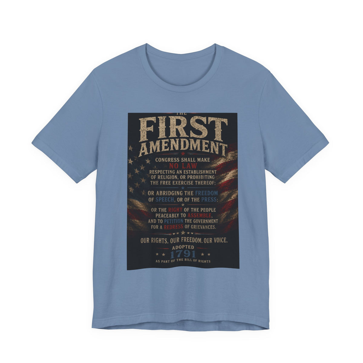 First Amendment Text Tee | Patriotic Constitution Shirt