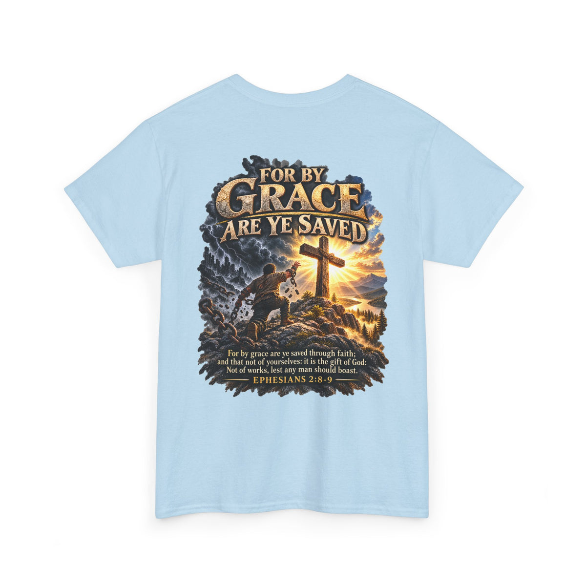 Saved by Grace — Ephesians 2:8–9 Christian T-Shirt