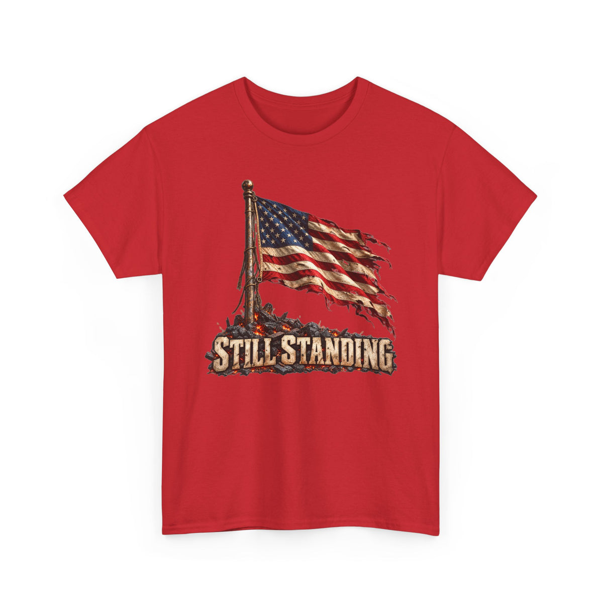 Still Standing American Flag T-Shirt